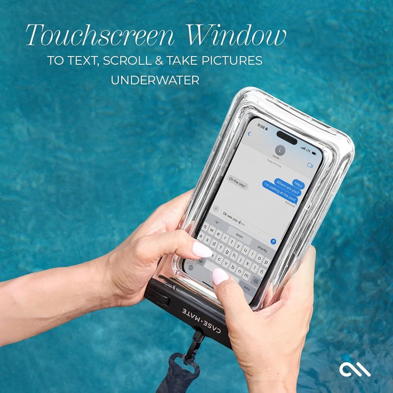 Casemate حقيبة هاتف مقاومة للماء IP68 - أساسيات السفر والشاطئ وسفينة الرحلات - حقيبة هاتف مقاومة للماء تطفو مع حزام كتف لجهاز iPhone 17 Pro Max/16 Pro Max/15/14/13/S25/S24 - كروم فضي - Image 2